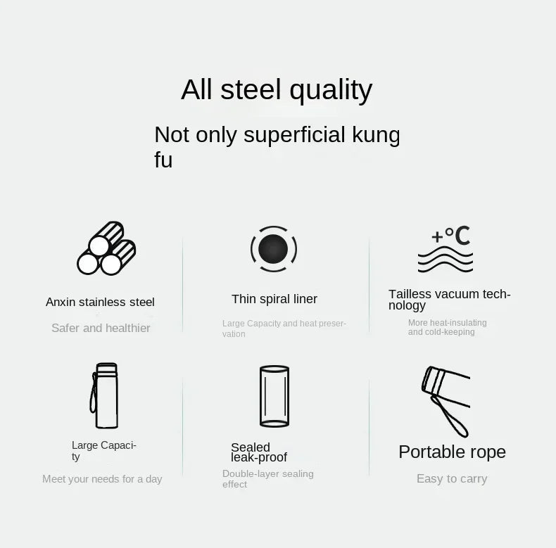 Thermal Water Bottle Keep Cold and Hot  Tea Coffee